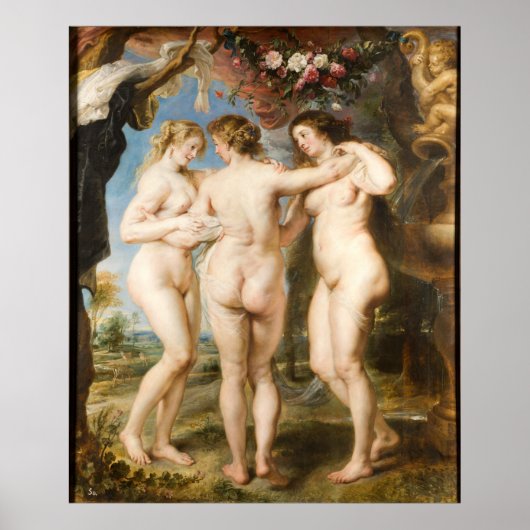 De drie races van Peter Paul Rubens ongeveer 1635 Poster (Voorkant)