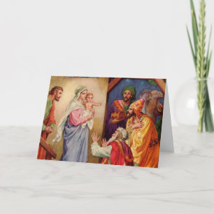 De drie verstandige mannen feestdagen kaart