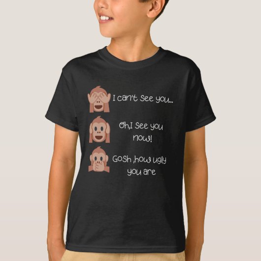 De drie wijze apen grappig T-shirt (Voorkant)