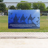 De Drie Wisemen Blue Star Kerstkerk Spandoek (Insitu)