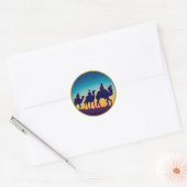 De drie Wisemen Ronde Sticker (Envelop)