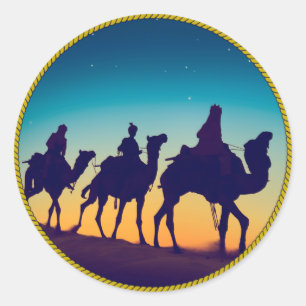 De drie Wisemen Ronde Sticker