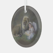 De drie zegels glas ornament (Voorkant links)