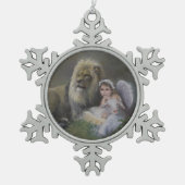 De drie zegels tin sneeuwvlok ornament (Voorkant)