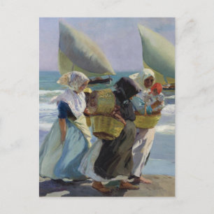 De drie zeilen - Joaquin Sorolla Briefkaart