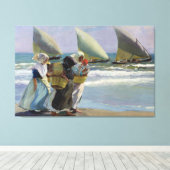 De drie zeilen - Joaquin Sorolla Canvas Afdruk (Insitu (Houten vloer))
