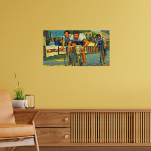 De driedubbele sprint Parijs-Roubaix 1981 Schilder Poster