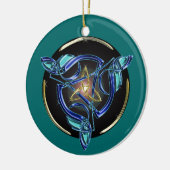 De driehoeksversieringscirkel keramisch ornament (Links)