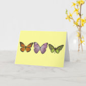 De drievoudige Kaart van de Vlinder (Gele Bloem)