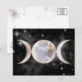 De drievoudige Maansteen van de Maan Briefkaart (Voorkant / Achterkant)