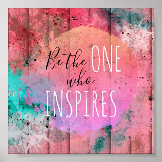 De Drijfs van de verf & de Splash Borstelslagen op Poster (Voorkant)