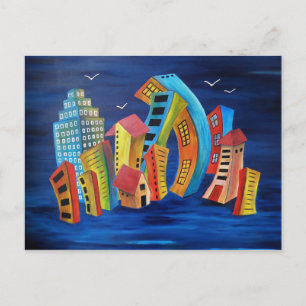 De drijvende stad briefkaart