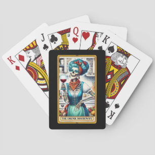 De Drink huisvrouw skelet tarot poker Kaart