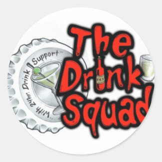 De Drink Squad Ronde Sticker