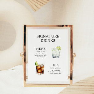 De Drink van de handtekening het Poster van het Ko