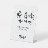 De Drinken staan op ons Funny Wedding Bar-teken