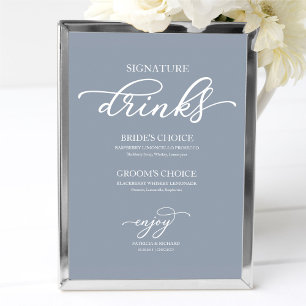 De Drinken van de handtekening Chic Script Dusty B Poster
