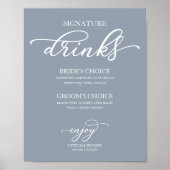 De Drinken van de handtekening Chic Script Dusty B Poster (Voorkant)