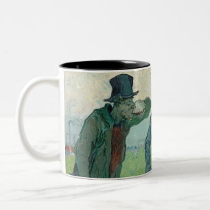 De drinkers – Van Gogh Art Tweekleurige Koffiemok