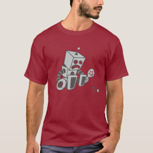 de droevige robot t-shirt