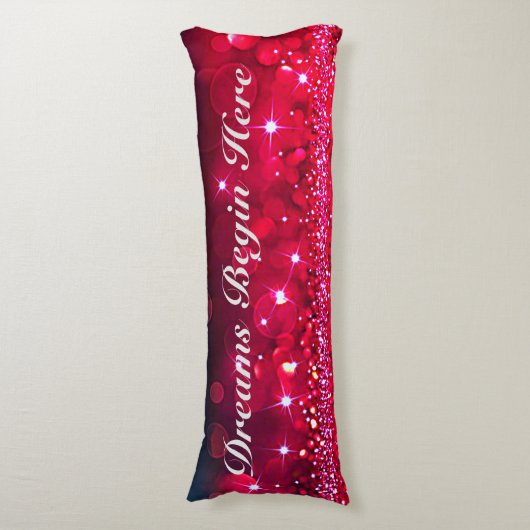 De dromen beginnen hier met de Sparkle Body Pillow Lichaamskussen (Voorkant Verticaal)