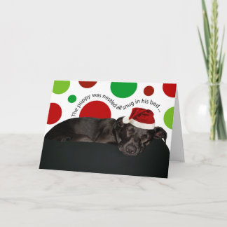 De Dromen van Kerstmis van het puppy Feestdagen Kaart