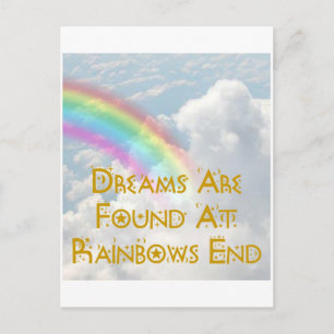 De dromen worden gevonden aan het eind van Rainbow Briefkaart