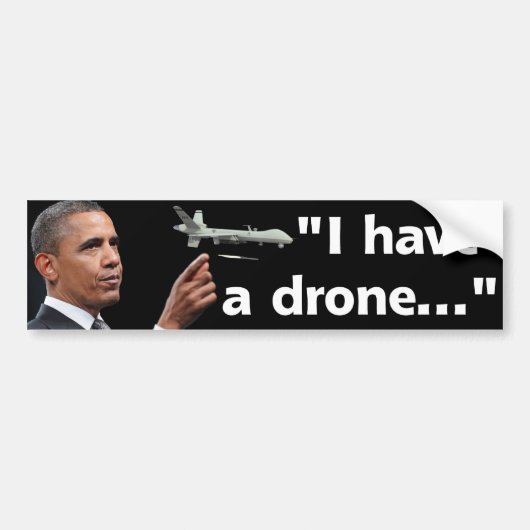 De Drone Warrior Bumpersticker (Voorkant)