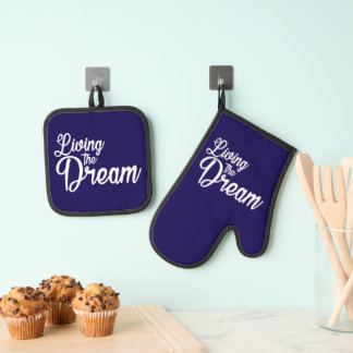 De droom Inspirerend Motivatie leven Ovenwant & Pannenlap Set