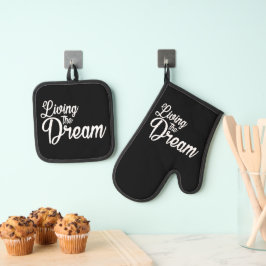 De droom Inspirerend Motivatie leven Ovenwant & Pannenlap Set