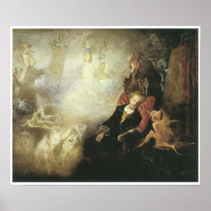 De droom van de kunstenaar, 1857 poster