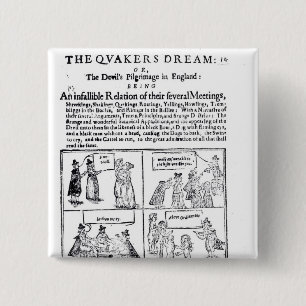 De droom van de Quakers Vierkante Button 5,1 Cm