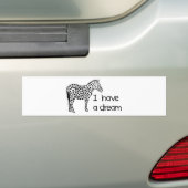 De droom van de zebra bumpersticker (Op auto)