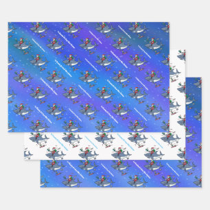 De droom van een geweldig wit kerstfeest inpakpapier vel