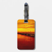 De droom van het gebouw citeert zonsondergang Otte Bagagelabel (Achterkant verticaal)