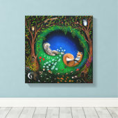 De droom van Midzomer Night Canvas Afdruk (Insitu (Houten vloer))