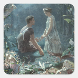 De droom van Shakespeare: A Midsummer Night's Drea Vierkante Sticker