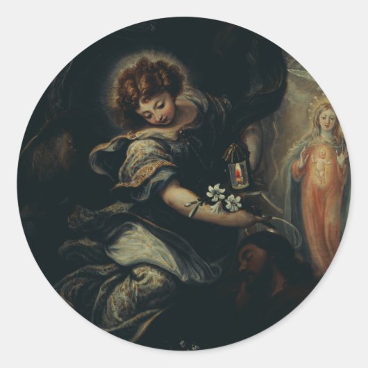 De droom van Sint-Joseph Ronde Sticker (Voorkant)