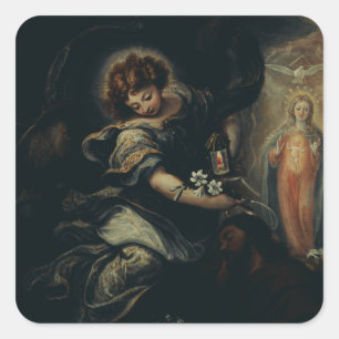 De droom van Sint-Jozef Vierkante Sticker