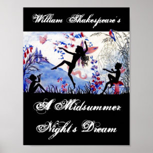 De droom van William Shakespeare van de Midzomerna Poster