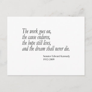 De droom zal nooit sterven... briefkaart