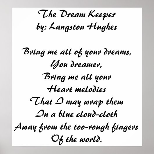 De droombewaarder poster (Voorkant)