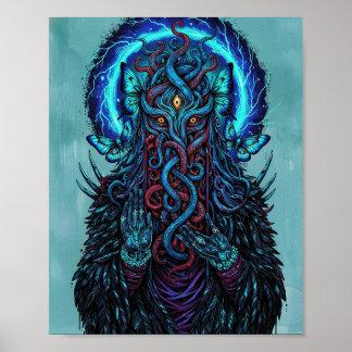 De Droomwever - Psychedelische Donkere Fantasie Mu Poster