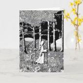 De druïden lopen - wenskaart kaart (Gele Bloem)