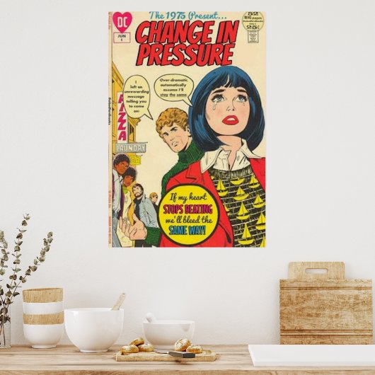 De druk van 1975 poster (Keuken)