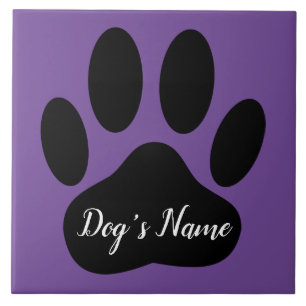 De Druk van de Bak van de hond met douanenaam Tegeltje