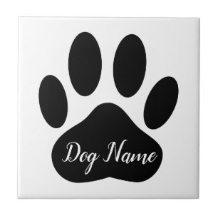 De Druk van de Bak van de hond met douanenaam Tegeltje