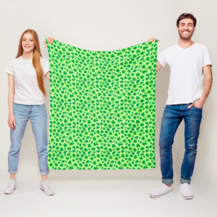 De Druk van de luipaard - Groene Schaduwen van Fleece Deken