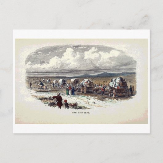 De  druk van de Pioneers Briefkaart (Voorkant)