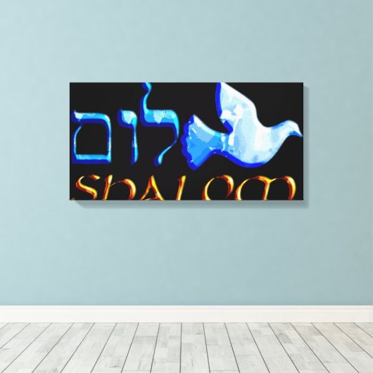 De Druk van het Canvas van Shalom (Insitu (Houten vloer))